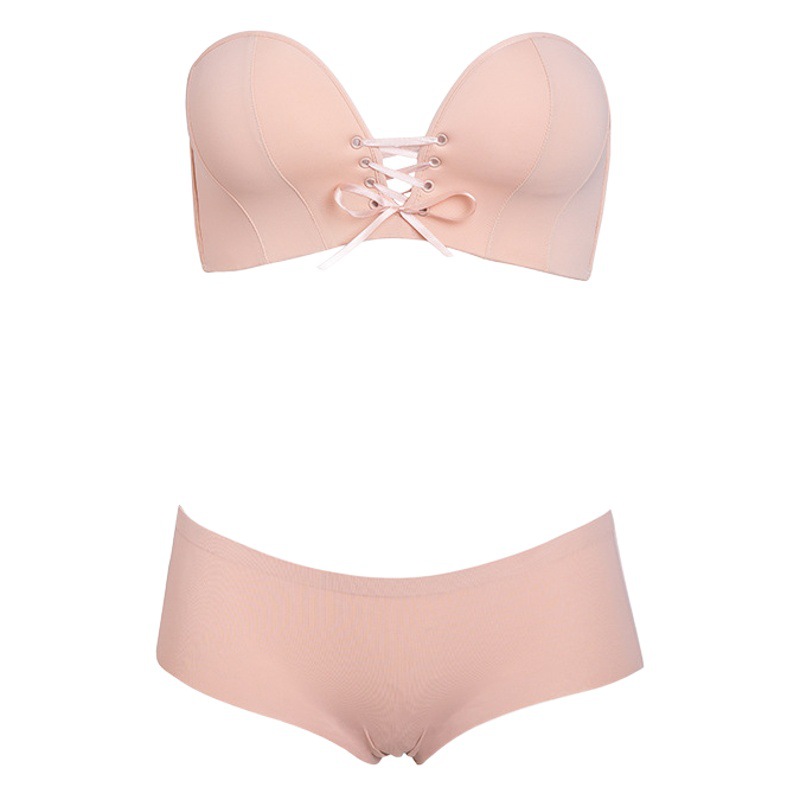 Strapless Intimates for Women with Small Breasts, Push-Up Non-Slip Push-Up Tube Top Wedding Dress, Invisible Thickeneded Back Bra Stickers for Large Breasts