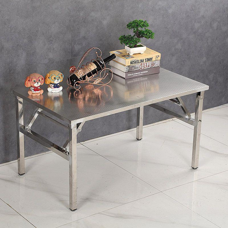 Picture of Night market stainless steel folding table, portable barbecue table, outdoor stall, commercial use, simple dining table for night market, small square table