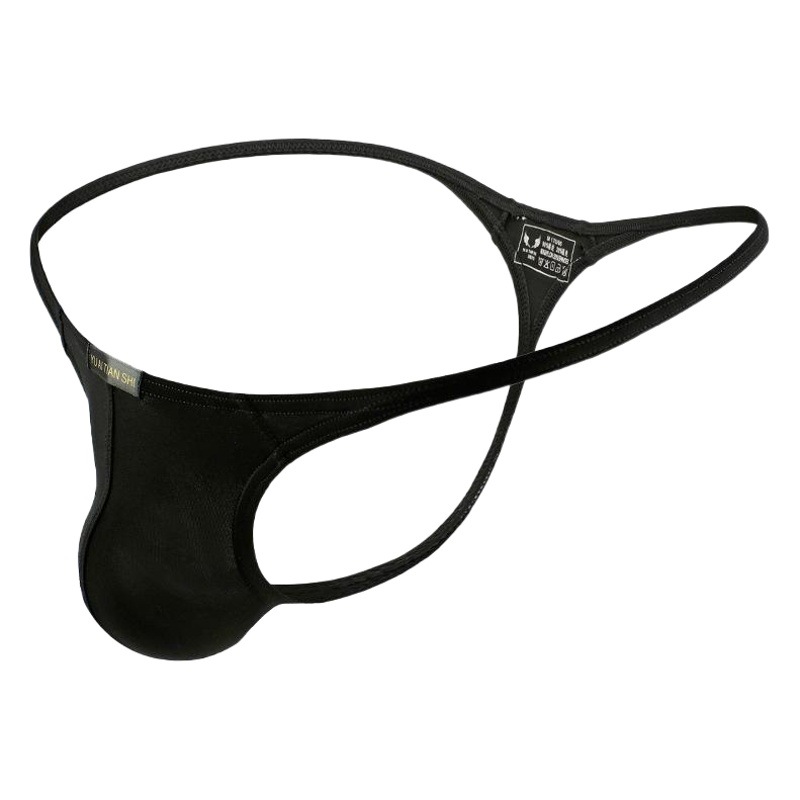 Picture of Bath Love Angel Men's Sexy Underwear Nylon Breathable Solid Color Low Waist Thong Men's Gay Underwear Spot Wholesale