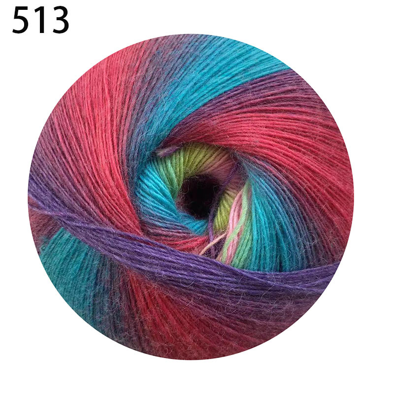 Picture of 1000 m Magic Ball Rainbow Wool Wool Wool Hand-Woven Crochet Shawl Hat Scarf Coat Coarse Baby Wool Ball
