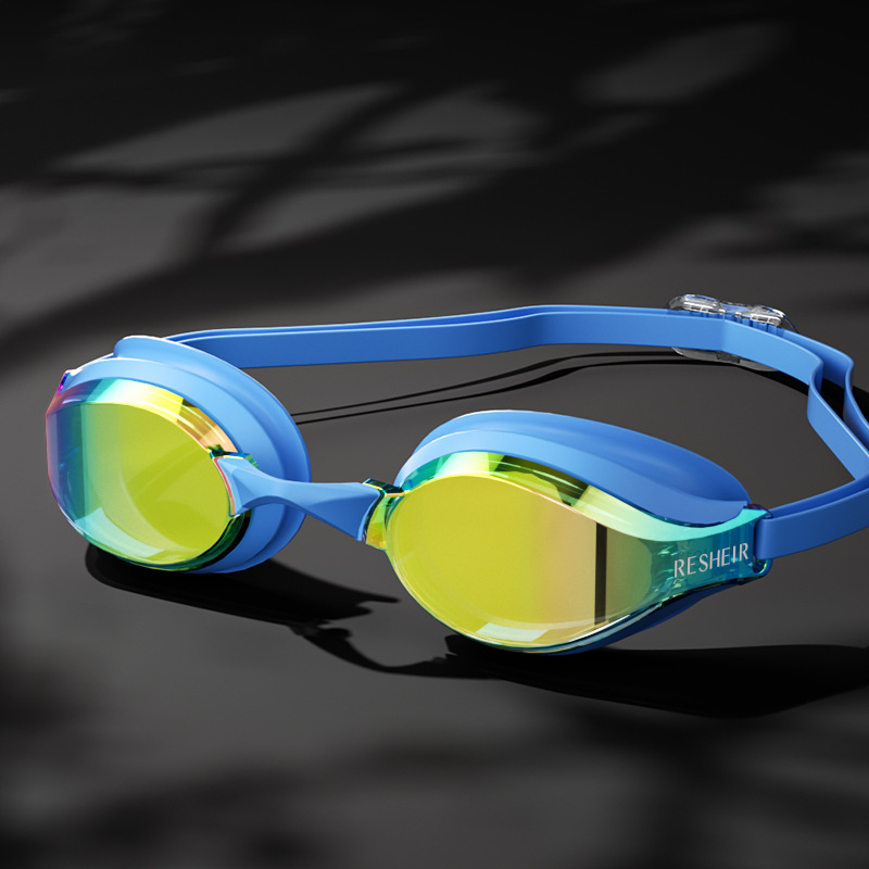 Picture of Cross-Border Popular Racing Swimming Goggles for Adults, High-Definition Anti-Fog Electroplated Swimming Goggles, Fashionable Silicone Waterproof Competition Goggles