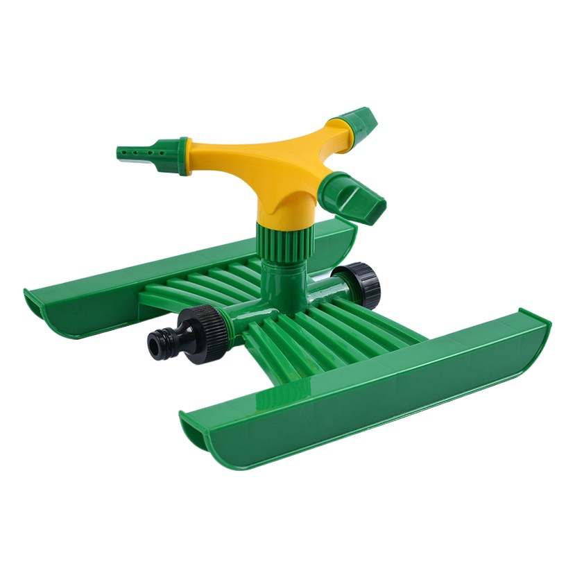 Manufacturers Wholesale Plastic Sprinkler with H Seat Three-Pronged Automatic Rotating Sprinkler 360-Degree Garden Sprinkler