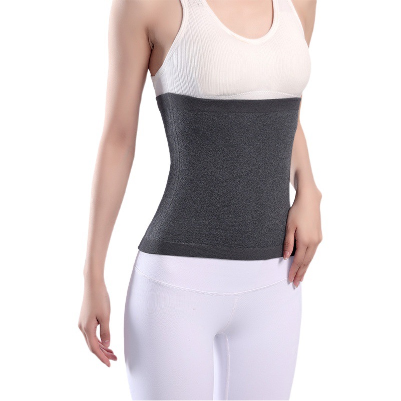 Warm Belt Women's Slim-Fit Cashmere Wool Thin Abdominal Stomach Warming Belt Autumn and Winter Fleece-Lined High Elastic Belly Belt