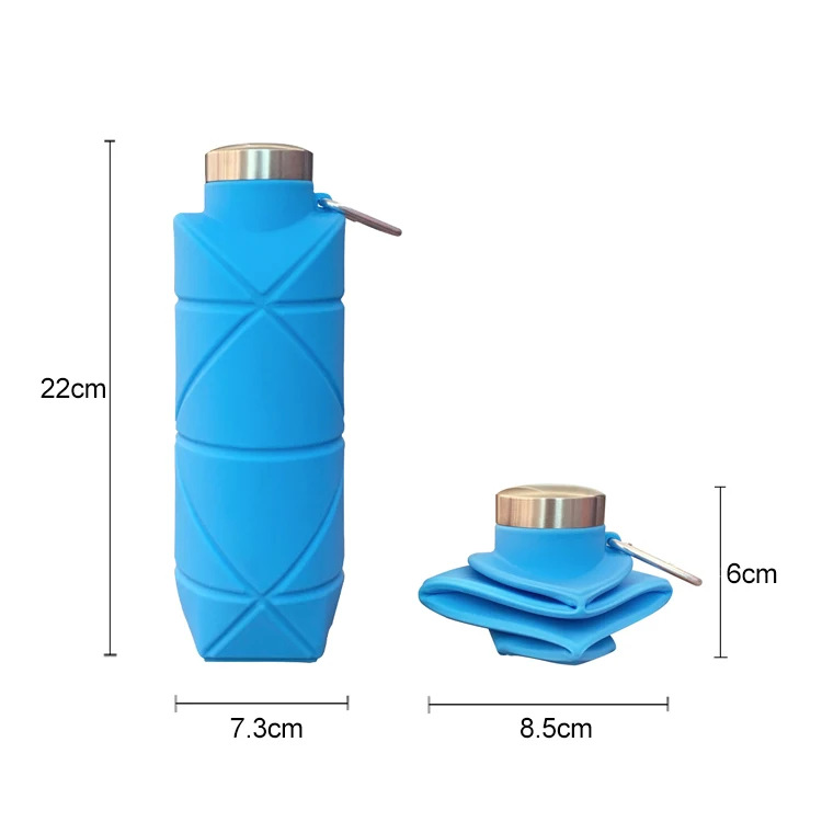 Picture of Platinum Silicone Diamond Folding Cup 700ml Outdoor Sports water bottle Cross Border Pocket Portable Kettle