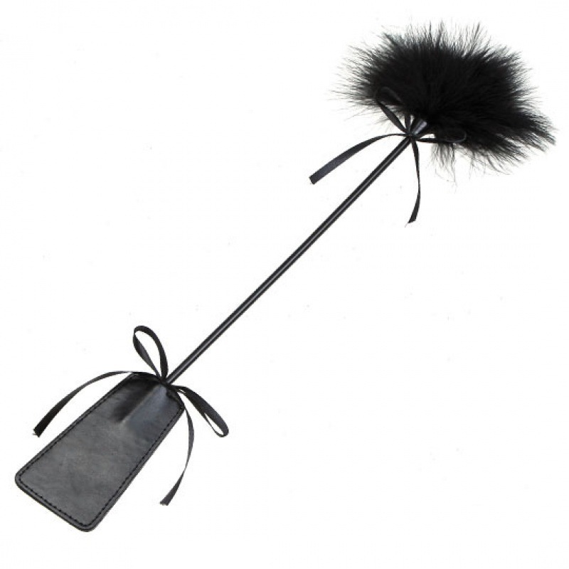 Picture of Black accessories flirting short feather stick Teasing tease stick slap feather stick adult supplies sexy underwear accessories