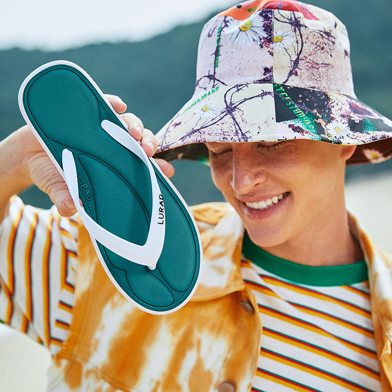 Luladi casual men's flip-flops summer comfortable non-slip outdoor wear sandals Flip-Flops beach shoes wholesale