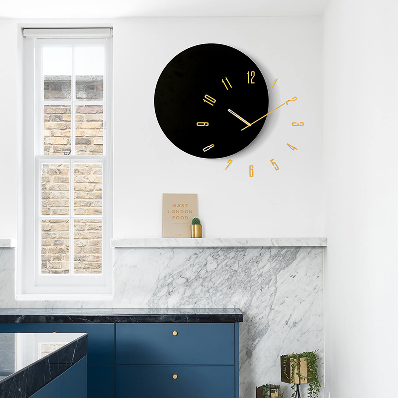 Picture of Wozoom Minimalist Decorative Wall Clock for Living Room, Nordic Home Creative Simple Wooden Clock