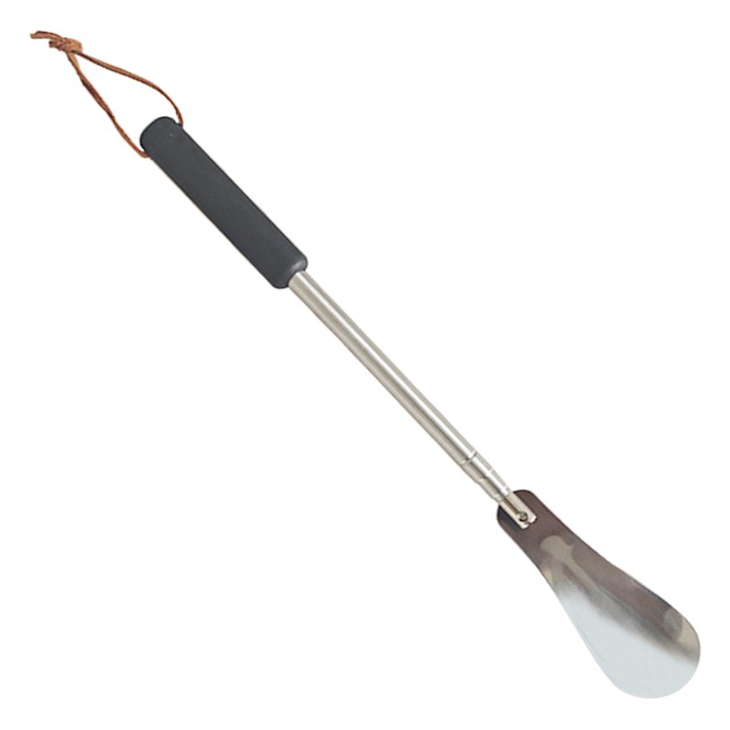 in stock wholesale retractable shoehorn long handle household shoe lifting device for the elderly and pregnant women wearing shoes portable one-piece hair