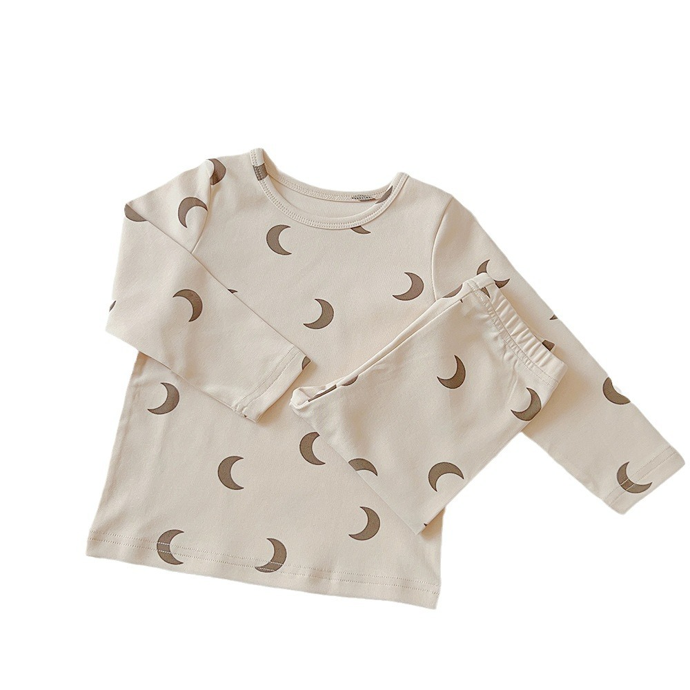 Picture of Spring and Autumn Children's Clothing Danish Children's Home Clothes suit Girls' Pajamas Pure Cotton Children's Autumn Clothes and Pants Men's Treasure Pajamas