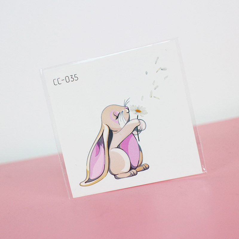 Picture of Cat and Dog Tattoo Stickers Waterproof Girls/Kidsren Cute Little Stickers Cartoon Animal Pet Tattoo Stickers