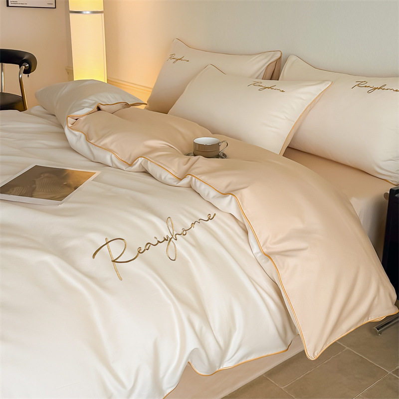 Picture of High-grade sense 120 long-staple cotton bed four-piece cotton cotton light luxury four-season universal quilt cover bed sheet bedding 4