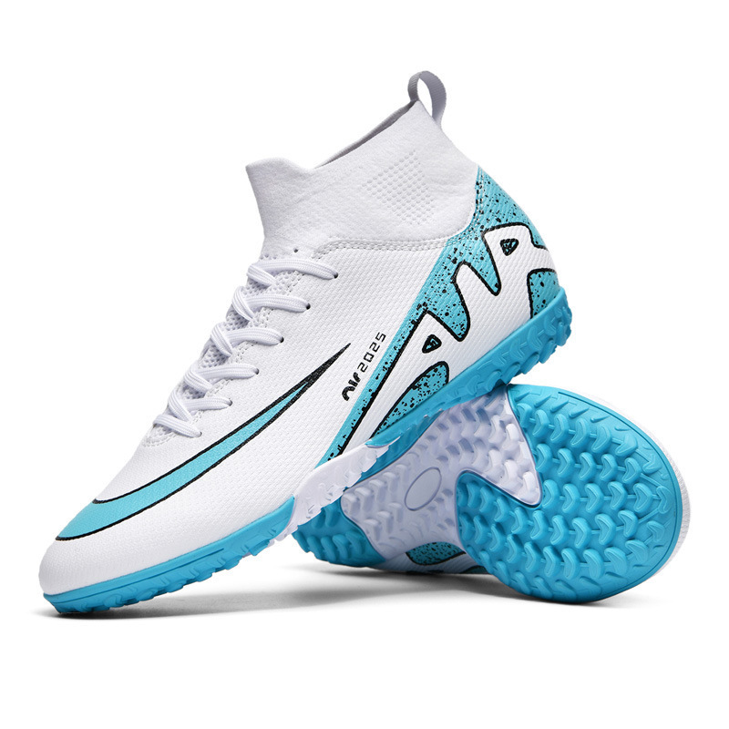 Cross-Border Wholesale High-Top Football Shoes for Men and Women with Broken Nails and Long Nails for Students, Artificial Grass Sports Competition Training Shoes