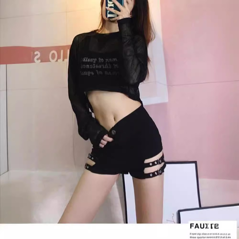 Lisa Same Stage Costume Spice Girls Essential Bottoming Pants Jazz DS Hot Pants Steel Pipe Dancing High Waist Shorts