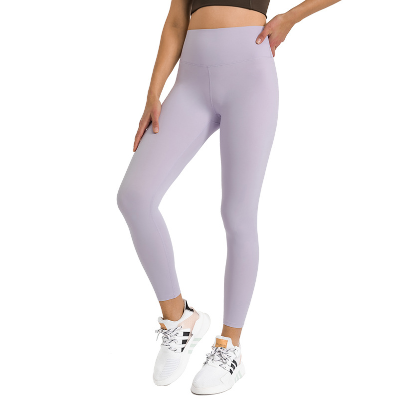Picture of Spring and Summer New Style Nude Tight Yoga Pants High Waist Elastic Outer Wear Sports Fitness Nine-Point Pants for Women Dl186