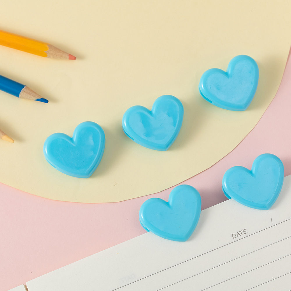 Picture of Japanese girl heart cute pink decorative small clip love clip decorative photo clip material storage clip sealing clip