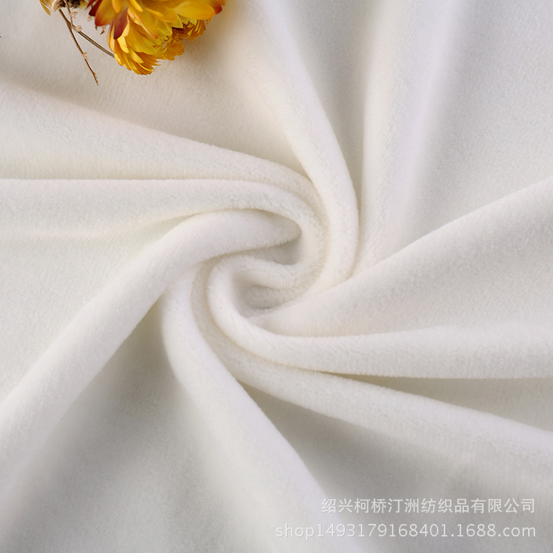 Factory supply spandex super soft short plush fabric Silver Fox velvet toy handbag U-shaped pillow flannel composite fabric
