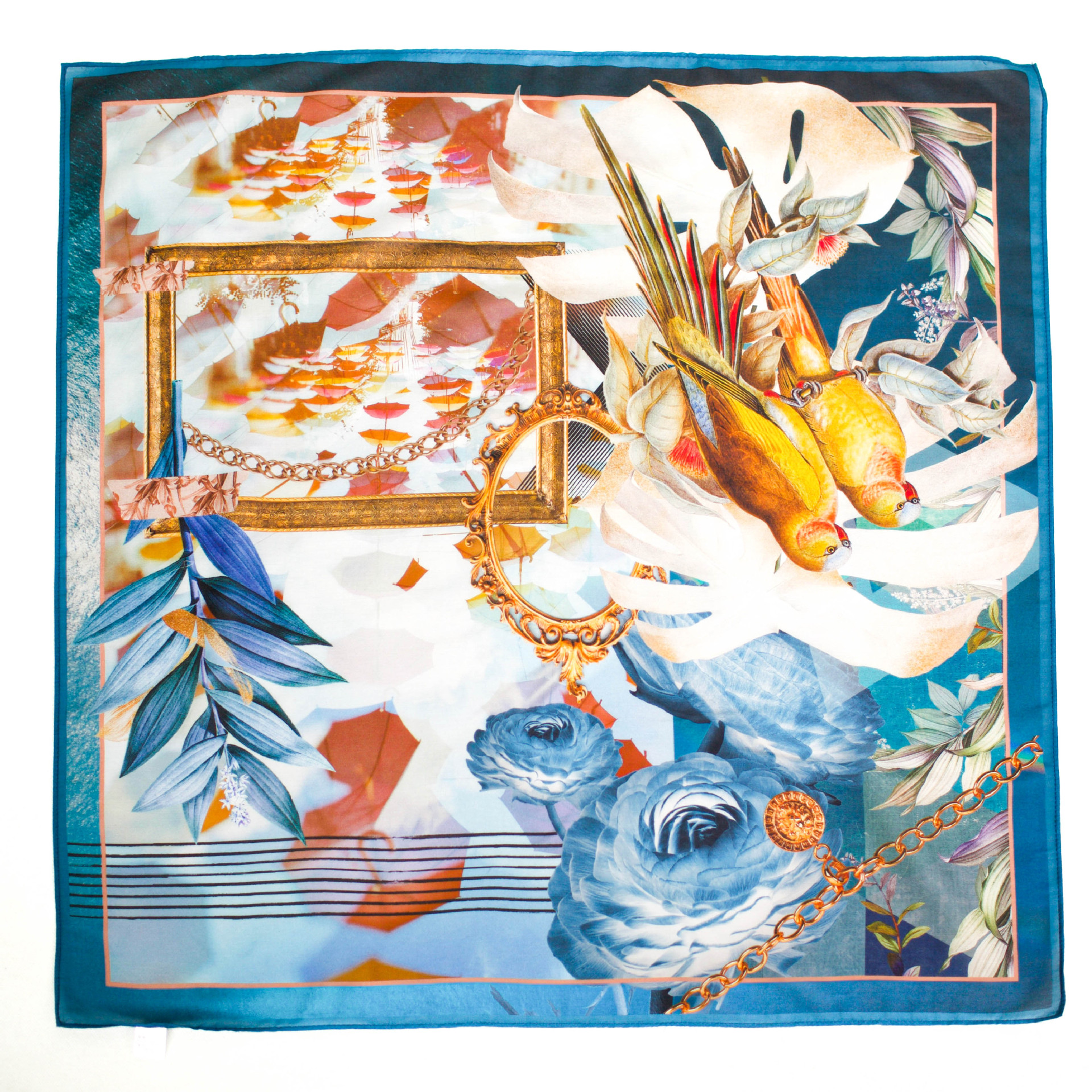 Picture of Collection New Vintage Original Artistic Mulberry Silk Silk Cotton Spinning Machine Side All-match 70 Square Scarf Elegant Shawl