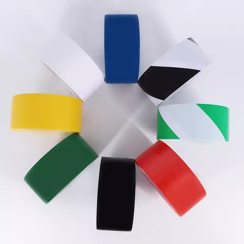 Picture of Warning tape PVC black and yellow zebra crossing landmark marking warning tape color thickened ground tape