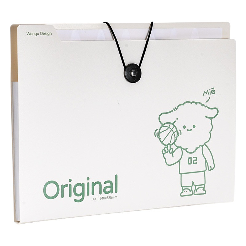 Wen Gu a4 Multi-layer Test Paper Storage Artifact with Classification Paper Clip Folder Insert Storage Bag Cartoon Organ Bag