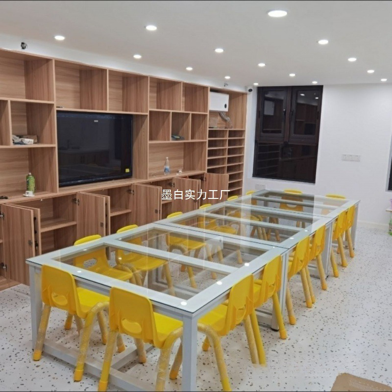 Student Art Study Table Painting Table Training Table Handmade Calligraphy Table Children's Study Table Kindergarten Painting Glass Table
