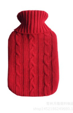 Picture of 2000ml hot water bag knitted cover large cloth cover water-filled hot water bag flannel bag super soft knitted insulation