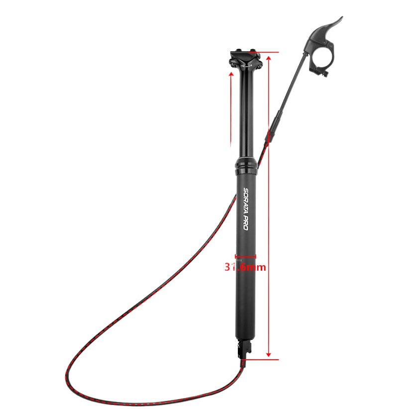 SATORI Xinlong seat tube wire-controlled hydraulic pressure lifting seat tube 30.9 internal line 31.6 outside line black seat bar bicycle
