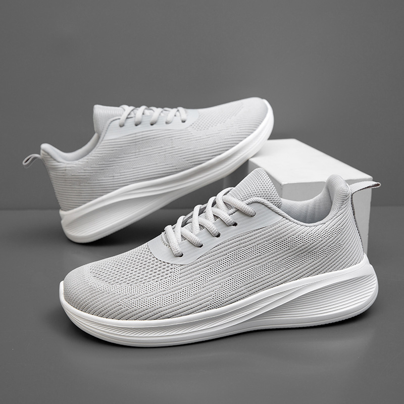 Cross-Border Large Size Quanzhou Sneakers Mesh Casual Cushioning Running Shoes Foreign Trade Student Men's Wide Toe Travel Shoes for Men and Women