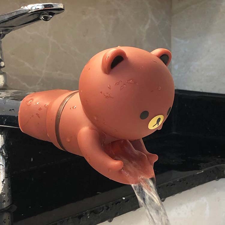 Picture of Cartoon children's hand washing extender splash-proof water guide sink baby hand washing aid faucet extension hand washing device