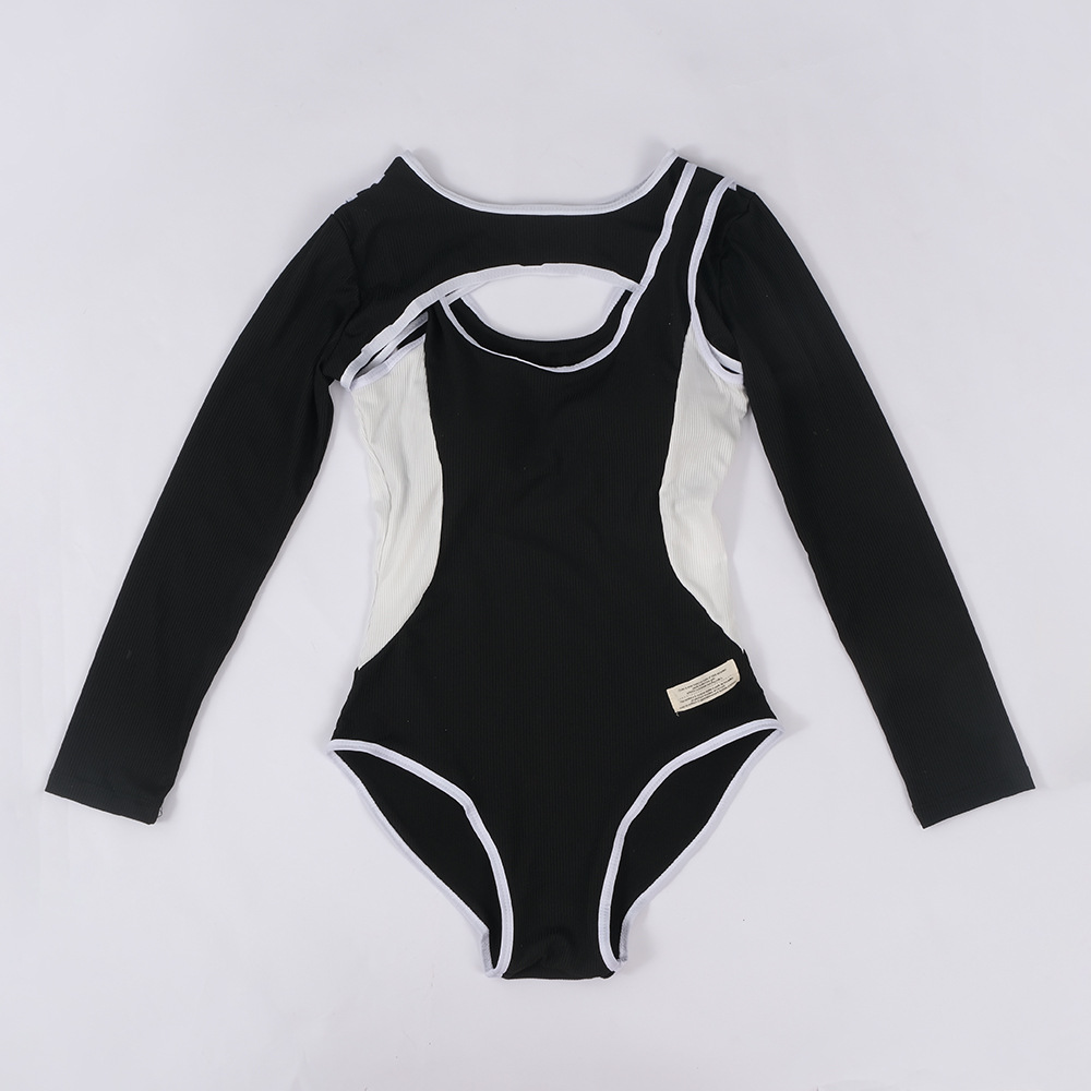 Picture of Swimsuit girls long-sleeved sunscreen female hot girl meat cover slim slim one-piece hot spring high-end swimsuit manufacturers wholesale