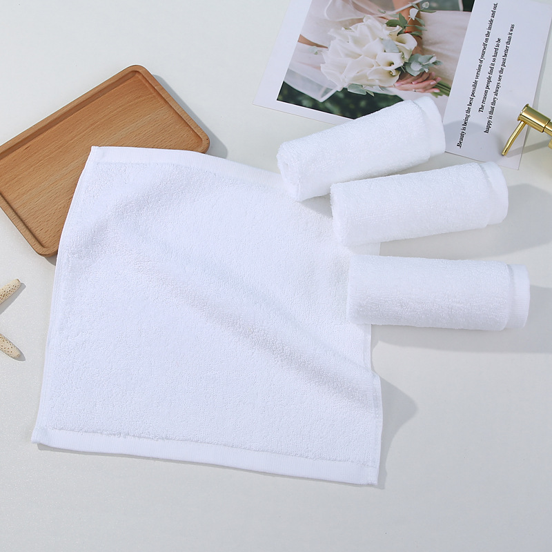 Picture of Hotel white towel wholesale cotton gift white towel hotel bath sauna catering cotton white hand towel bath towel