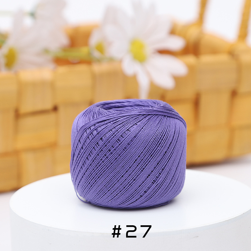 Picture of Warm Color No.10 Lace Strongly Twisted Mercerized Pearl Egyptian Long-staple Cotton Handmade Micro-hook Hand-bow Ball 20g Wool Ball