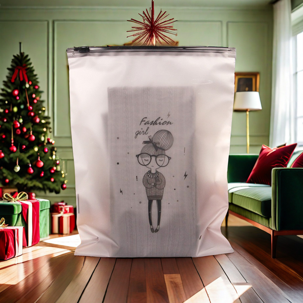 EVA children packaging bag T-shirt leggings zipper socks frosted towel translucent manufacturers