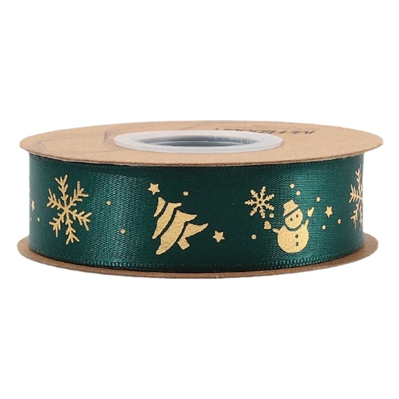 Christmas ribbon wholesale ribbon gilding bouquet ribbon Christmas Eve Apple gift handmade diy bow