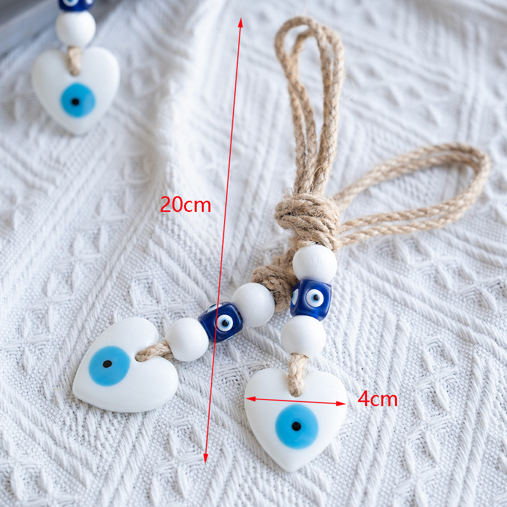 Picture of Custom twine hand-woven Turkish devil's eye pendant blue eye pendant car interior pendant wall ornaments