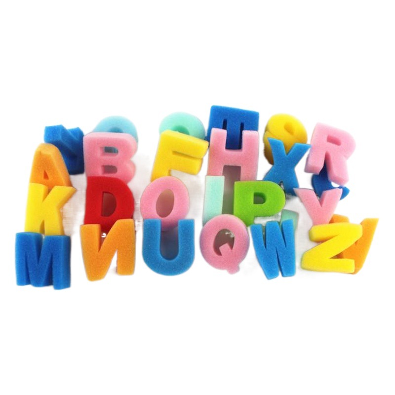 Wholesale 26 English letters set puzzle sponge block can be a single wholesale spot
