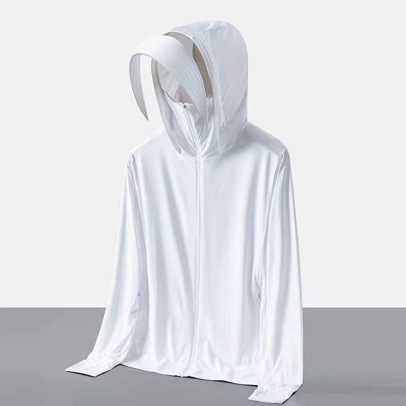 Picture of Jiao's Same Style Summer Ice Silk Non-Uv Protection Clothing for Men and Women with Brim, Non-Uv Protection, Breathable, Quick-Drying Fishing Sun Protection Clothing