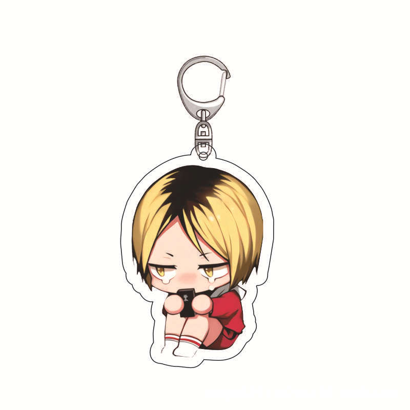 Picture of Anime Volleyball Youth Peripheral Keychain Shadow Mountain Feixiong Day Xiangyang Solitary Claw Grinding Cute Acrylic Pendant