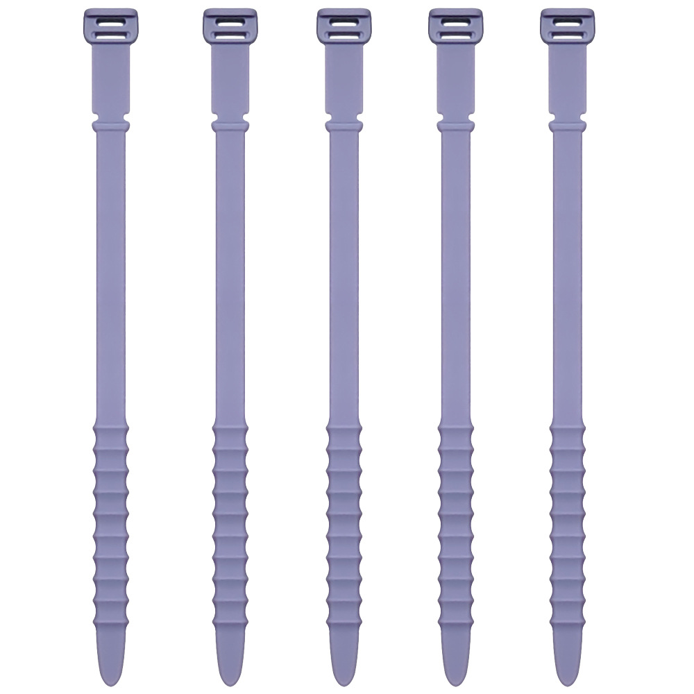 Picture of 180mm Extended Silicone Cable Tie Organizer, Earphone Data Cable Storage Silicone Strap, Extended Version