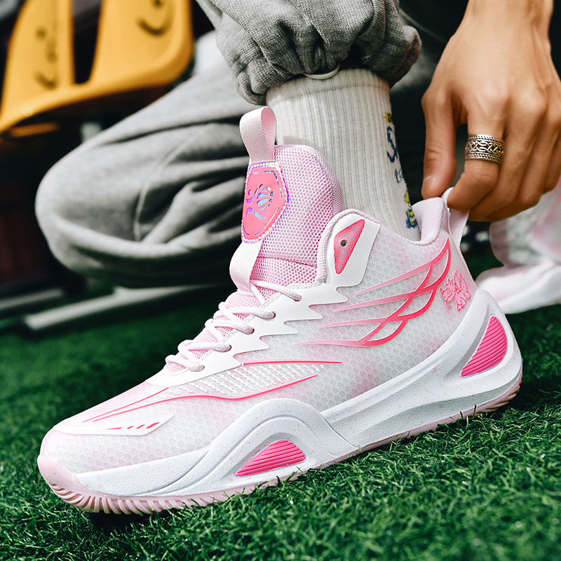 Mesh Basketball Shoes Non-slip Wear-resistant Shock-absorbing Professional Practical Competition Shoes Middle School Students' sneaker for Men and Women