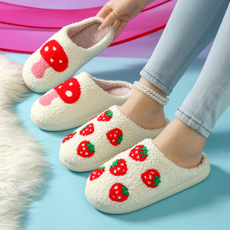 Couple cotton slippers women's new cotton home thick-soled wear-resistant warm cotton slippers wholesale men's winter cross-border models