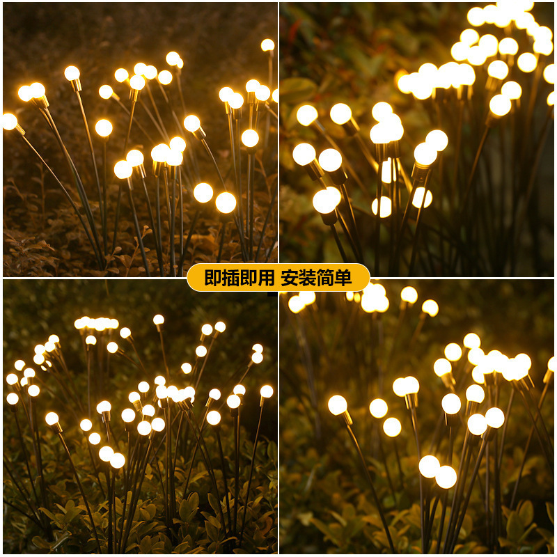 Solar outdoor firefly lamp courtyard balcony garden layout lighting atmosphere decoration landscape lawn lamp