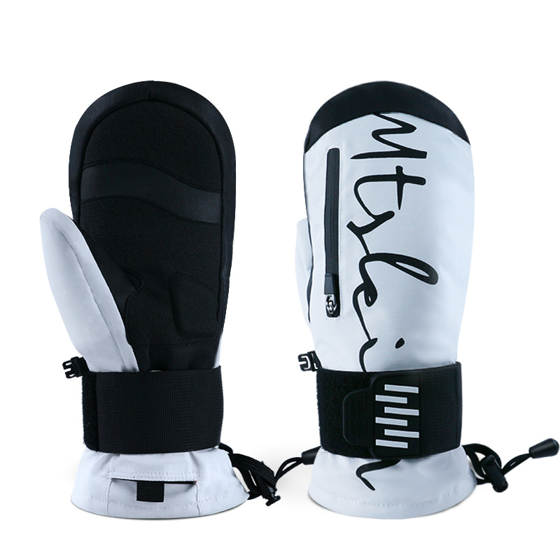 Picture of New Ready-Made Ski Gloves with Built-In Wrist Guards Eva Shock-Absorbing Veneer Warm Gloves Waterproof Wrist Guards Ski Gloves