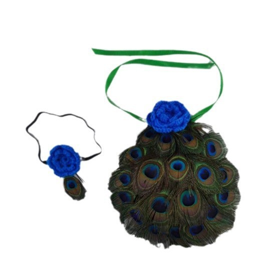 Picture of Children's Peacock Cloak Photography Costume Halloween Suit Newborn Baby Full Moon Animal Props Styling