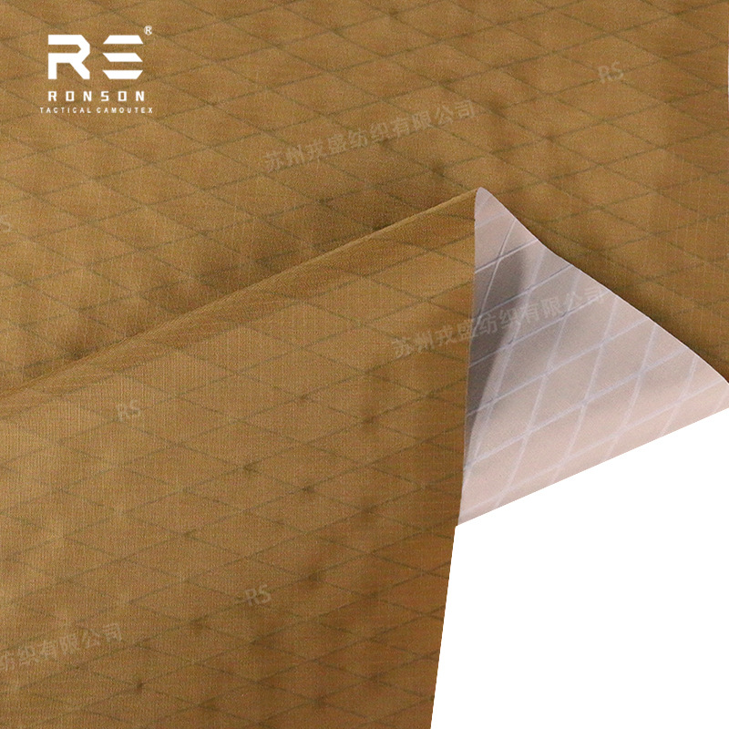 Picture of Rongsheng Wolf Brown 210D Plaid Nylon X-PAC High Strength Composite Lightweight Outdoor Fabric Waterproof Tear Resistance