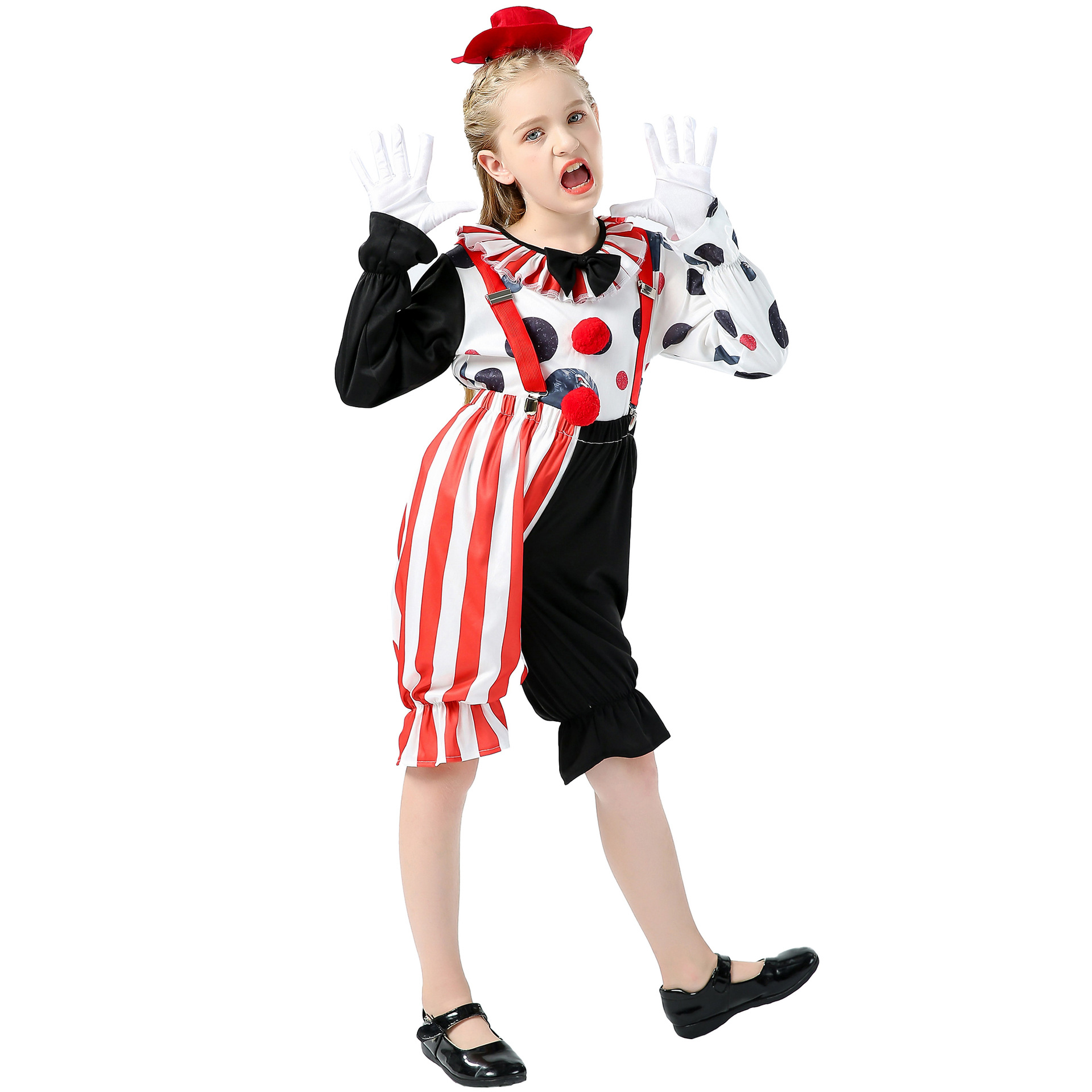 Picture of S-XL Girls Children's Clown Costume Holiday Party Costume Children's Day Performance Costume Girls Performance Halloween Costume