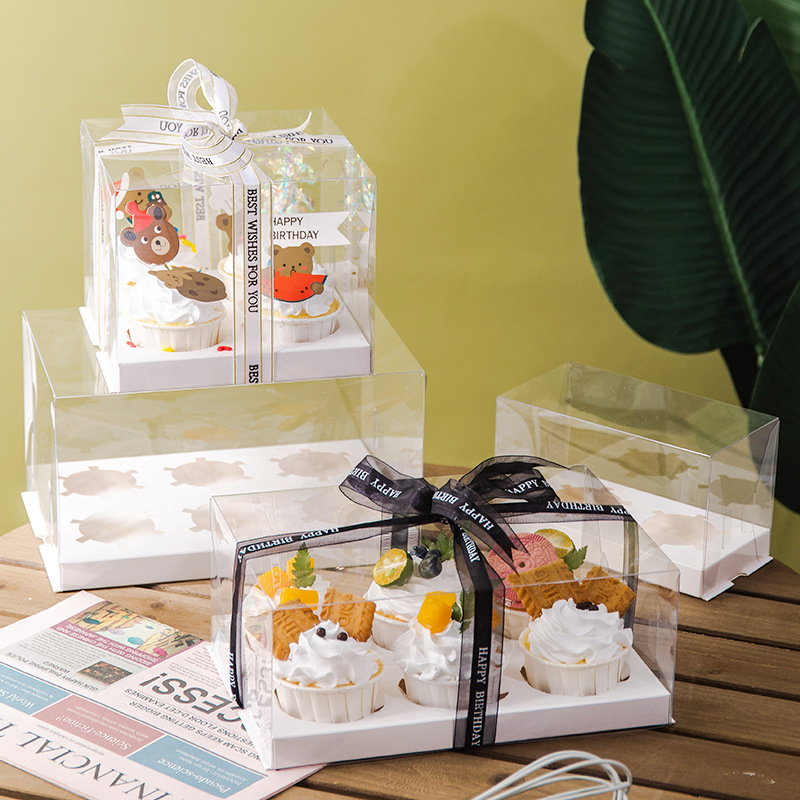 Professional folding box custom pet cake box plastic box transparent box PET packaging box custom design