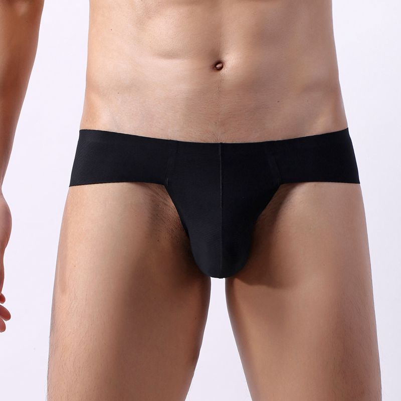 Male bear XG21 men's seamless Ice Silk Triangle rib low waist sexy one piece
