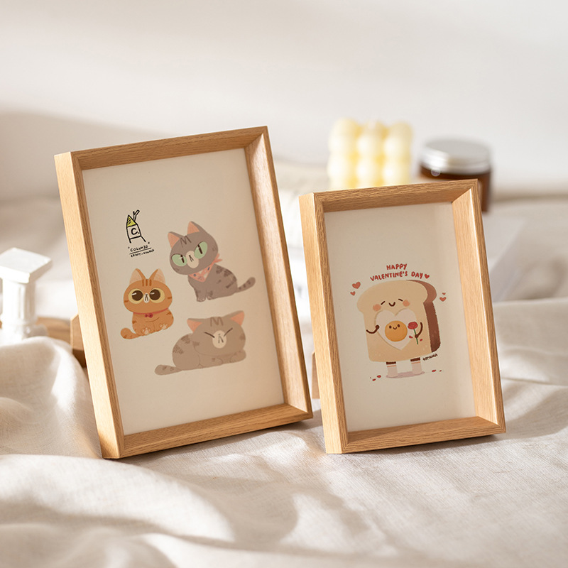 Chinoiserie Beveled Wooden Picture Frame Wholesale 5 Inches 6inch 10inch Horizontal Frame Photo Table Living Room Decoration Wall Frame