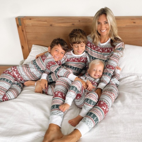 Amazon ebay good style 2023 European and American Christmas parent-child wear home wear family suit pajamas