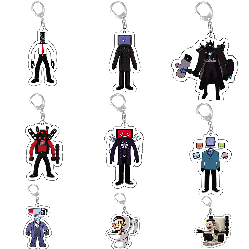 Picture of Cross-border new toilet man keychain skibidi toilet monitor Man TV man creative killer pendant batch